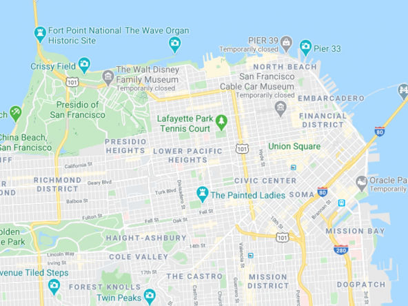 Global viewr San Francisco Street Map