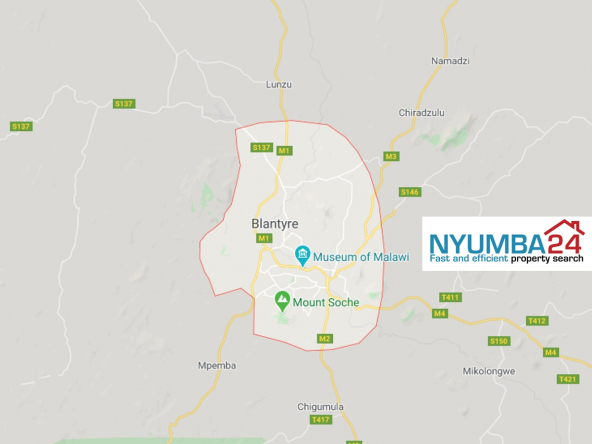 Blantyre Malawi Nyumba24 Real Estate Map 2