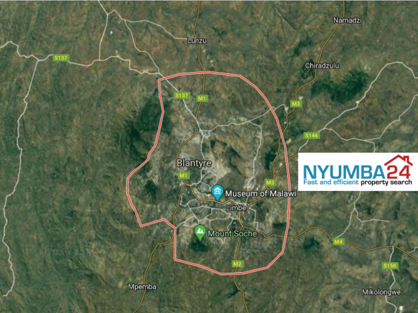 Blantyre Malawi Nyumba24 Real Estate Map