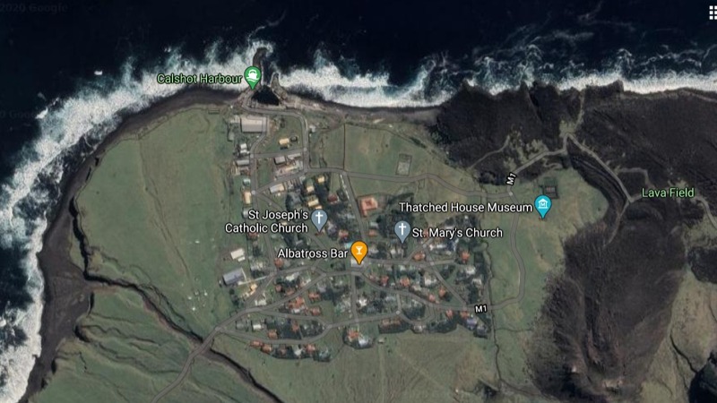Tristan da Cunha Islands UK Aerial Map